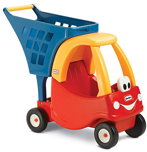 Little Tikes Cozy Einkaufswagen. Spielzeugrollwagen für Kinder ab 18 Monaten, Rot/Gelb