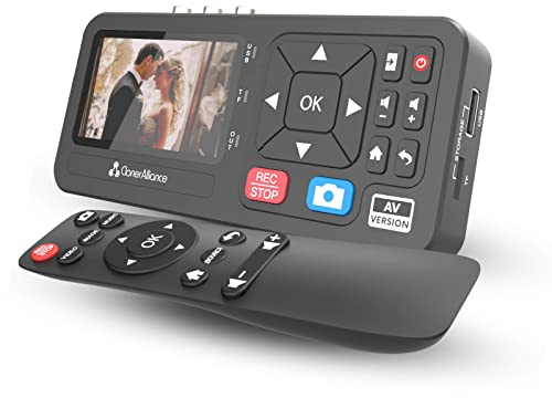 ClonerAlliance ViewLite AV: tragbarer Analog-Digital-Konverter mit Fernbedienung. Erfassen Sie CVBS/S-Video/RCA/Composite. VHS/TV-Box/Retro-Gaming/Hi8-Recorder. Kein PC erforderlich.