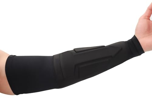 Archery Arm Guard Forearm Guard with Full Coverage Design Elastic Adjustable Bracer Protector for Archer Hunter Fits Youth & Adults (Black)