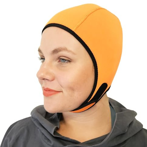 SwimCell Neopren Badekappe Mit Kinnriemen -Thermo-Badekappe | Thermische 4mm Neopren Schwimmkappe für Erwachsene. Verstellbar und Beidseitig Tragbar für Damen und Herren. 55–58 cm.