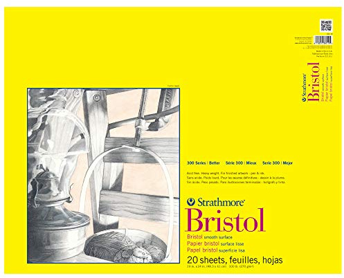 Strathmore 300er-Serie Bristol Smooth Pad, Papier, Bandgebunden, 19x24, 20