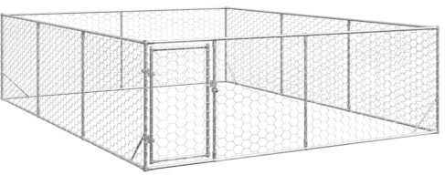 vidaXL Outdoor-Hundezwinger mit Tür 3x4x1 m Verzinkter Stahl