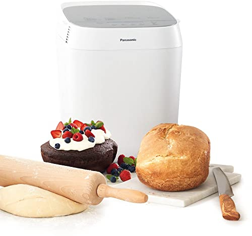 Panasonic Croustina Brotbackautomat SD-ZP2000 für Krustenbrot (18 Programme, Brotmaschine, glutenfrei, knuspriges Brot, Vollkorn-Krustenbrot), weiß