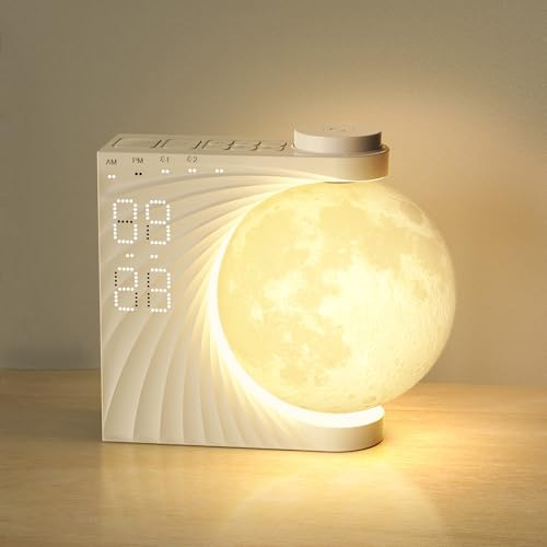 INSSISAIN Tageslichtwecker, Lichtwecker mit 2 Weckzeit, Sonnenaufgang Wecker mit Schlummerfunktion 10 natürliche Geräuschen,Timer, 8 Farben RGB Nachttischlampe für Schlafzimmer,Deko