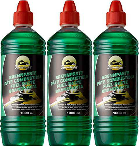 Farmlight Brennpaste Brenngel Anzündpaste Gel Paste Fondue Raclett Grill (3 liter)