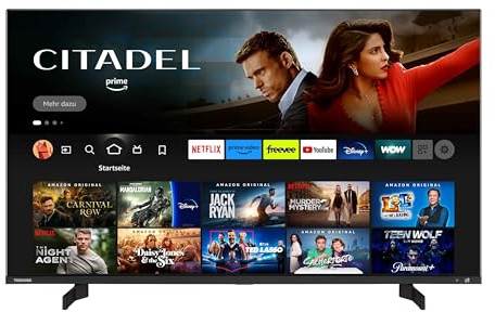 Toshiba 43QF5D63DA 43 Zoll QLED Fernseher/Fire TV (4K Ultra HD, HDR Dolby Vision, Smart TV, Triple-Tuner, Alexa Built-In, Bluetooth, Sound by Onkyo) [2023], schwarz