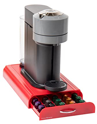Mind Reader 'Anchor' für 50 Nespresso Kapseln, Red Kaffee Pod Storage Schublade