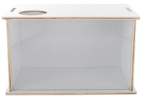 iplusmile Sandbad für Hamster und Chinchillas - Transparentes Acryl Becken als Dekorative Toilette und Pflegebecken - Quadratisch 25.2x15.2x14.5cm für Streifenhörnchen und Kleintiere​​