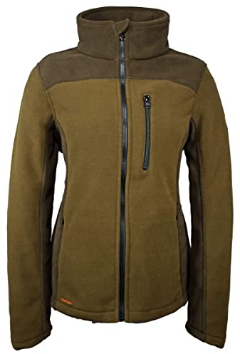 HUBERTUS Damen Fleece Jagdjacke Oliv Braun (L)