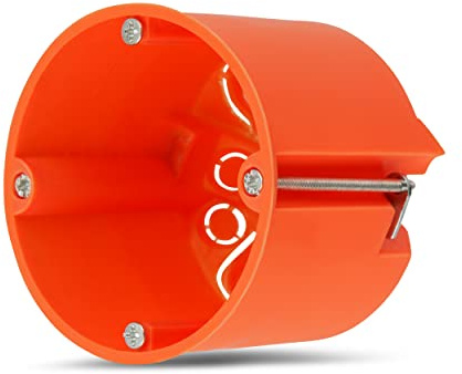 REV Hohlraumdose, Hohlwanddosen 10 St., Ø68mm, 60mm tief, Schrauben, orange
