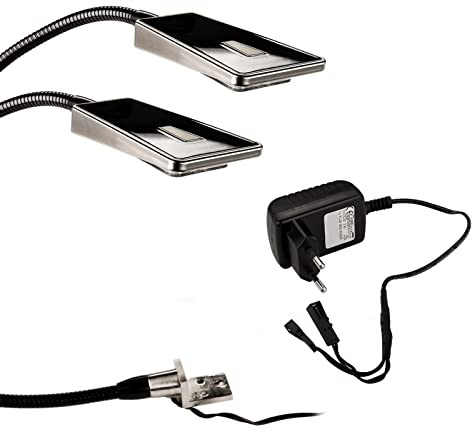 SOTECH 2 x LED Bettleuchte Luminoso Schwarz inkl. 1 x Netzteil