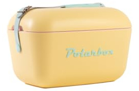 Kreher® Kühlbox klein, Polarbox, Kühltaschen Polar in Retro Vintage Design aus Kunststoff mit polystyrol (Airpop) thermische Isolierung