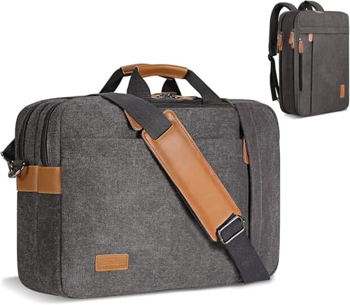 ESTARER umwandelbar Rucksack Laptoptasche Umhängetasche Messenger Bag 17/17,3 Zoll Multifunktions Tasche für Business/Schule/Reisen