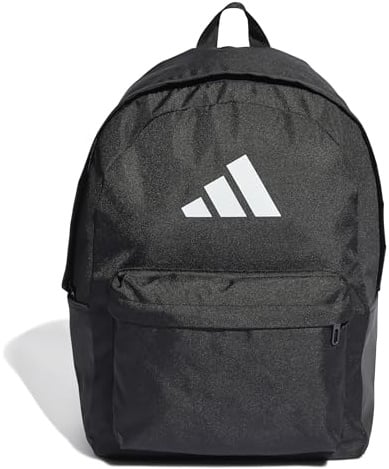 adidas Unisex Classic 3Bars Backpack, Black/White, One Size