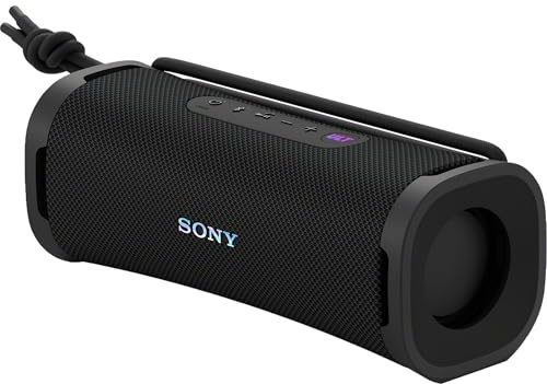 Sony ULT Field 1 - Kabelloser tragbarer Bluetooth-Lautsprecher mit ULT Power Sound, kraftvollem Bass, IP67, wasserdicht, staubdicht, stoßfest, 12h Akku, klare Gesprächsqualität, Outdoor- Schwarz