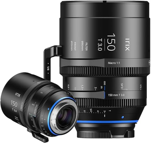 Irix Cine 150 mm T3.0 Makro 1:1 Videoobjektiv 150 mm für Sony E | 11 Lamellen, 0,35 m, 270° drehbar, Videoobjektiv für Sony | Imperiale Version