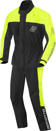 Bogotto Rain Kit 2-Teiler Motorrad Regenkombi, schwarz/gelb, 2XL