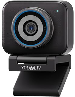 YOLOLIV YoloCam S3, 4K-Streaming-Webcam, DSLR-ähnliche Steuerung, cineastische Effekte, 4-Fach-Zoom, HDR, unkomprimiertes Video, optimierter PD-Autofokus | USB-C für PC & Mac