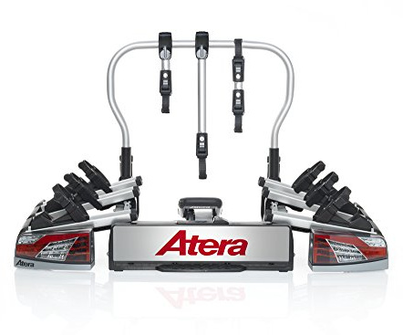 Atera 022751 PKW Fahrradträger Vario 3, Auto-Kupplungsträger mit Rückleuchten - für 3 Fahrräder
