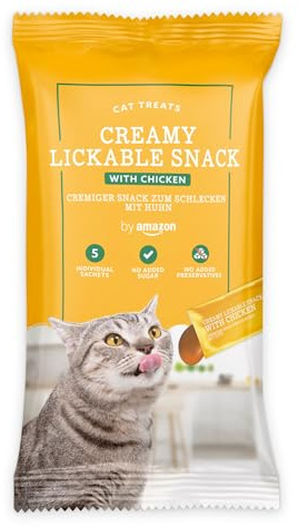 by Amazon Leckbarer Snack für Katzen, Huhn, 5 x 15 g, 75 g