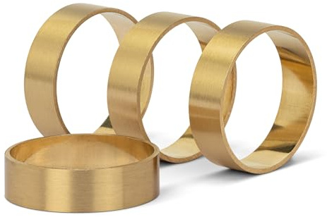 draadwerk® Serviettenringe 8er Set | Hochwertiges Messing | Elegantes Design | Perfekte Akzente für Hochzeiten, Dinnerpartys, Feiertage besondere Anlässe (Gold, 8)