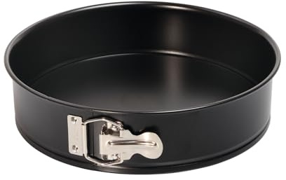 Original Kaiser Classic Springform 28 cm rund, Flachboden, runde Backform antihaftbeschichtet, Kuchenform auslaufsicher, schwarz