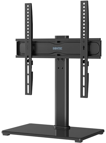 BONTEC TV Ständer Höhenverstellbar, Schwenkbar Fernsehständer für 24-60 Zoll LCD LED OLED Fernseher bis 45 KG, Max. VESA 400x400, Universeller TV Standfuß mit Kabelmanagement