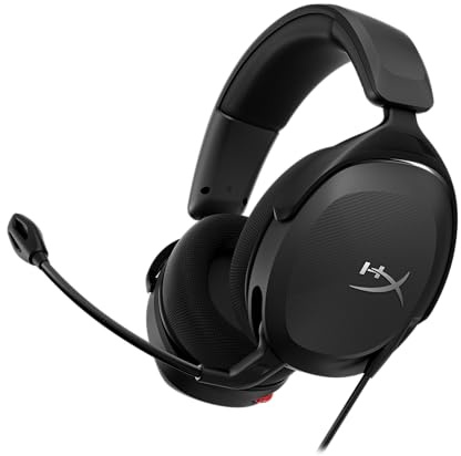 HyperX Cloud Stinger 2 Core Gaming-Headset für PC, Over-Ear Kopfhörer mit Mikrofon, DTS Headphone:X Spatial Audio, Leichtes Design, 40mm Treiber, Klapp-Mute, Integrierte Lautstärkeregelung, Schwarz