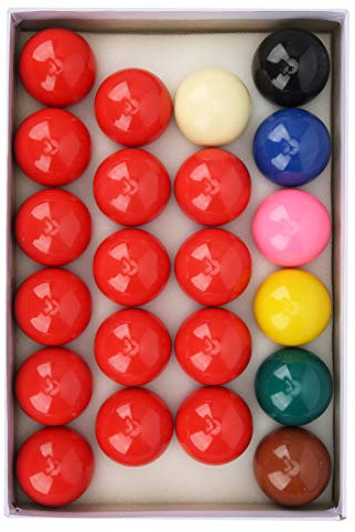 Yosoo Health Gear 22 Stück 2,1 Zoll Snookerbälle, Billard-Billardtisch-Bälle-Set, Harz, Kalkpulver, Pigment, Hohe Haltbarkeit, Komfortables Schlagen für Heimspiele, Heller Glanz, Offizieller Ball,