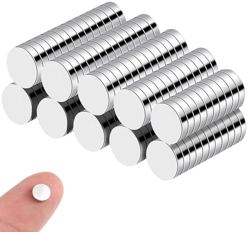 100 Stück Magnete Klein, 6mm Neodym Magnete Stark Magnet Rund mit Aufbewahrungsbox für Pinnwand Magnettafel Kühlschrank