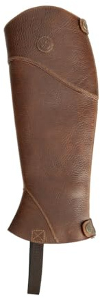 SUEDWIND FOOTWEAR Damen Chaps Amaron Chap – Leder Reitchaps – Chapsletten in klassischem Stil – robust & strapazierfähig – Reitletten mit Zipper & Elastikeinsatz – chocolate – ST