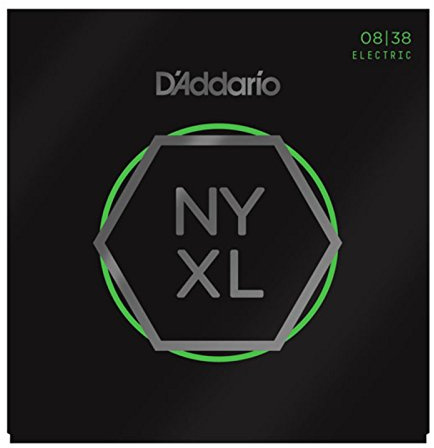 D'Addario NYXL0838 Nickel Wound E-Gitarrensaiten, Extra Super Light, 8-38