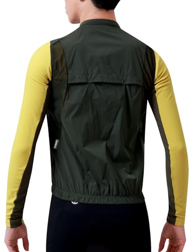 INBIKE Ultraleicht (Nur 100g) Herren Fahrradweste Windbreaker Weste Atmungsaktive Reflektierend UV50+ Schutz Laufweste Winddicht Ärmellos Sommer Fahrrad Rennrad City Freizeit
