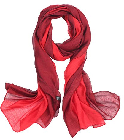 Sawekin Damen Schal Stola Halstuch Sommerschals Farbverlauf Stola Für Abendkleid Festlich Hochzeit Braut Seidenschal/Baumwolle Schal Ganzjährig
