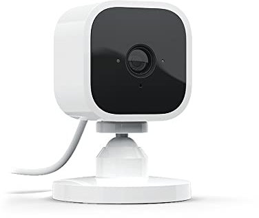 Blink Mini – Kompakte, smarte Plug-in-Überwachungskamera für innen, 1080p-HD-Video, Nachtsicht, Zwei-Wege-Audio, Bewegungserfassung; einfache Einrichtung, funktioniert mit Alexa – 1 Kamera (weiß)