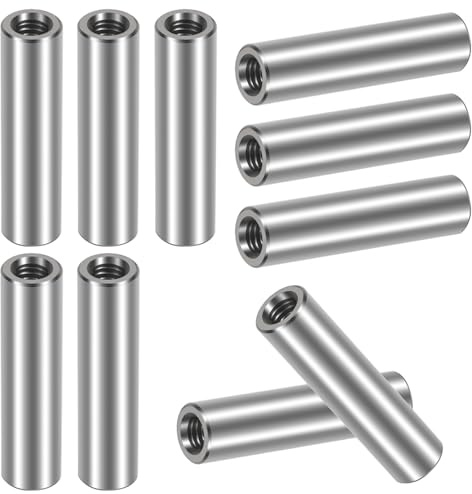 Gewindehülse M6 Edelstahl Langmuttern 10stk Gewindemuffe M6*40 V2A Innengewinde Gewindemuffen Gewindehülsen Runde Verbindungsmuttern (M6*40)