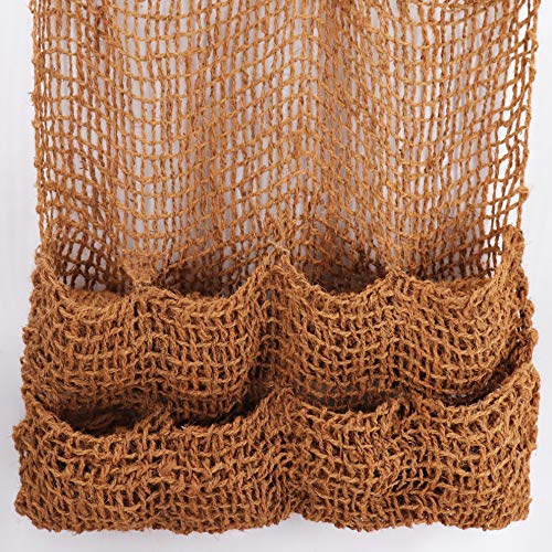 Aquagart 10 Kokos Pﬂanztaschen Kokosmatte Teich Ufermatte Böschungstasche Böschungsmatte Teich Pﬂanzmatte 100 x 100 cm mit 8 Teichtaschen 700 g Außenbereich