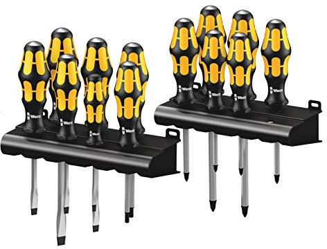 Wera Big Pack 900 Schraubendreher Set Kraftform - Schraubmeißel und Rack, 13-teilig, 05133285001