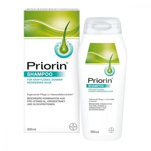 Priorin Shampoo I Ergänzende Pflege bei Haarausfall von Frauen I mehr Volumen, Feuchtigkeit und Glanz I 200ml