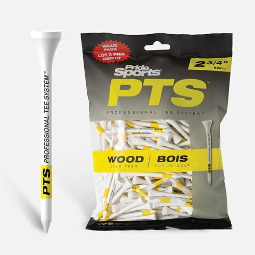 PTS Golf-Tees aus Holz (2 3/4 Zoll), Beutel mit 175 Tees