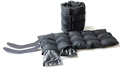 HHA-CB020A1 Paar 9 kg verstellbare Knöchelgewichte, Schwarz