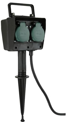 UNITEC Erdspiess mit 4-fach Steckdose 1,5m-Zuleitung