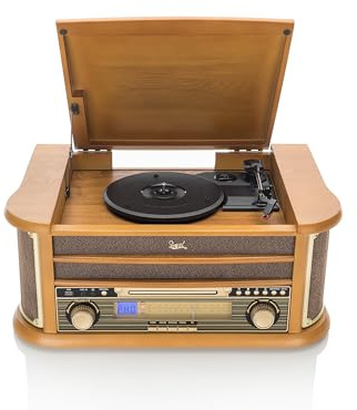 Dual NR 4 Nostalgie Musikanlage mit Plattenspieler