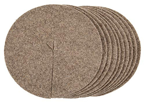 La cordeline 10 Mulchscheiben, Naturwolle, Ø 40 cm, ACJN10LF-L10