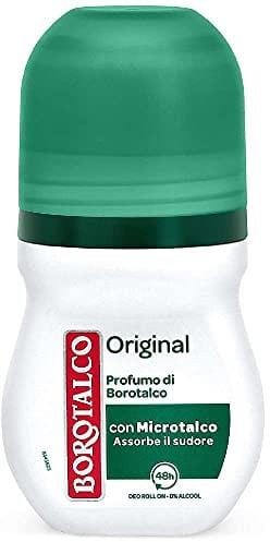 Borotalco Deo Roll-On Original 6x50 ml - Formel mit Active Crystal Talc für dreifachen Schutz gegen Schweiß - 0% Alkohol - Deodorant - Deo Herren & Deo Damen - Deo Stick - Deoroller Herren & Damen