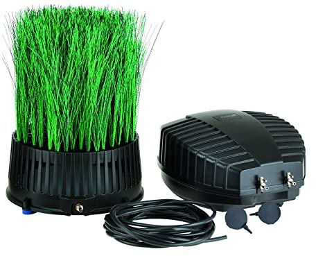 OASE 50249 Teichbelüfter OxyTex Set 1000, Teichbelüftung, Sauerstoffversorgung, Belüftungspumpe, Filtermedium, erhöht Filterleistung um bis zu 25%