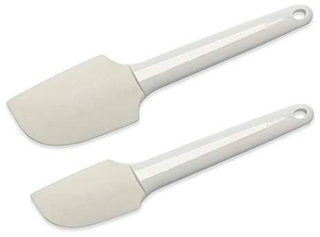 Original Kaiser Classic Teigschaber-Set 2-teilig, Teigschaber mit abnehmbarem Silikon-Aufsatz 24 + 27 cm, lebensmittelechtes Silikon, spülmaschinengeeignet, Weiß