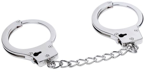 HOUSON Handschelle aus Stahl， Heavy Duty Sicherheitshandschellen robuste Standard Handfesseln