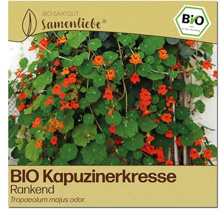Samenliebe BIO Kapuzinerkresse Samen | rankend - essbare Blüten - samenfestes BIO Saatgut