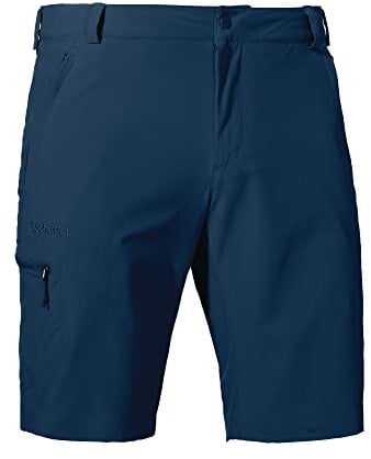 Schöffel Herren Shorts Folkstone, vielseitige Kurze Wanderhose mit verstellbarem Bund, Outdoor Hose mit praktischen Taschen, Dress Blues, 58